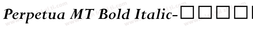 Perpetua MT Bold Italic字体转换